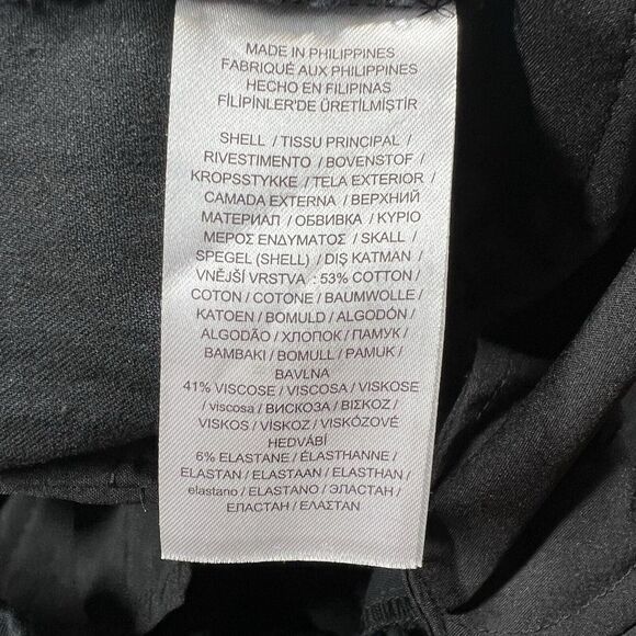 Lauren Ralph Lauren Pants Women 14 Black Stretch Cotton Skinny Black Label - Picture 9 of 10